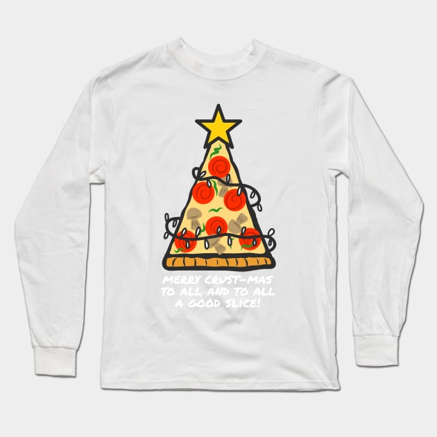 Christmas Tree Pizza Long Sleeve T-Shirt by faiiryliite